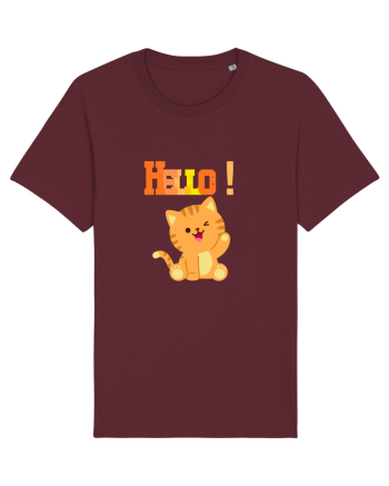 HELLO cu pisică  Burgundy
