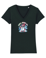 CHILL MODE ON - OM DE ZAPADA COOL Tricou mânecă scurtă guler V Damă Evoker