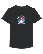 CHILL MODE ON - OM DE ZAPADA COOL Tricou mânecă scurtă guler larg Bărbat Skater