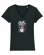 CHILL MODE ON - OM DE ZAPADA COOL 2 Tricou mânecă scurtă guler V Damă Evoker