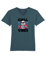 CHILL  VIBES - OM DE ZAPADA COOL  Tricou mânecă scurtă guler V Bărbat Presenter