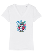 CHILL  VIBES ONLY  - OM DE ZAPADA COOL 1 Tricou mânecă scurtă guler V Damă Evoker