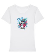 CHILL  VIBES ONLY  - OM DE ZAPADA COOL 1 Tricou mânecă scurtă guler larg fitted Damă Expresser