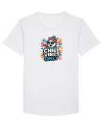 CHILL  VIBES ONLY  - OM DE ZAPADA COOL 2 Tricou mânecă scurtă guler larg Bărbat Skater
