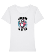 CHILLIN` IN STYLE  - OM DE ZAPADA COOL 2 Tricou mânecă scurtă guler larg fitted Damă Expresser
