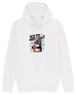 `ICE TO MEET YOU! - pinguin simpatic cool Hanorac cu fermoar Unisex Connector