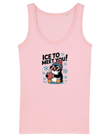 `ICE TO MEET YOU! - pinguin simpatic cool Cotton Pink