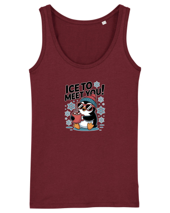`ICE TO MEET YOU! - pinguin simpatic cool Burgundy