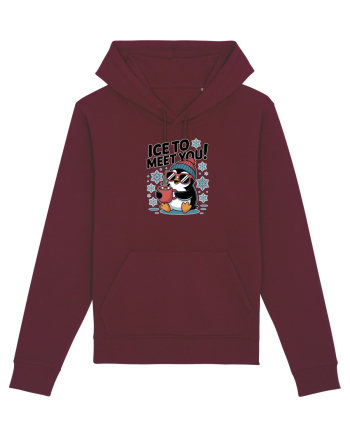`ICE TO MEET YOU! - pinguin simpatic cool Burgundy