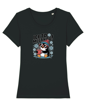 `ICE TO MEET YOU! - pinguin simpatic cool Black