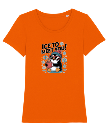 `ICE TO MEET YOU! - pinguin simpatic cool Bright Orange