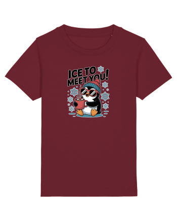 `ICE TO MEET YOU! - pinguin simpatic cool Burgundy
