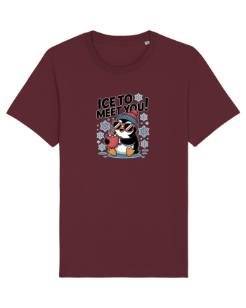 `ICE TO MEET YOU! - pinguin simpatic cool Burgundy