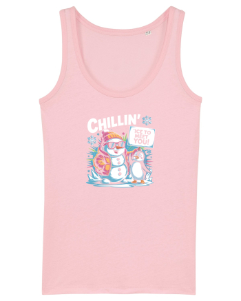 `ICE TO MEET YOU! - om de zapada & pinguin simpatic cool Cotton Pink