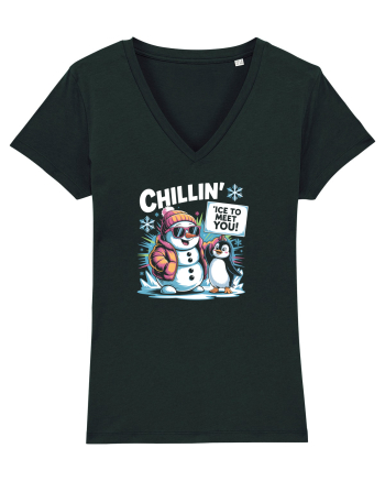 `ICE TO MEET YOU! - om de zapada & pinguin simpatic cool Black
