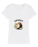 Coconut  1  Tricou mânecă scurtă guler V Damă Evoker