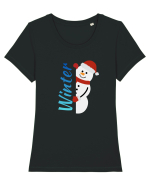 Winter 3  Tricou mânecă scurtă guler larg fitted Damă Expresser
