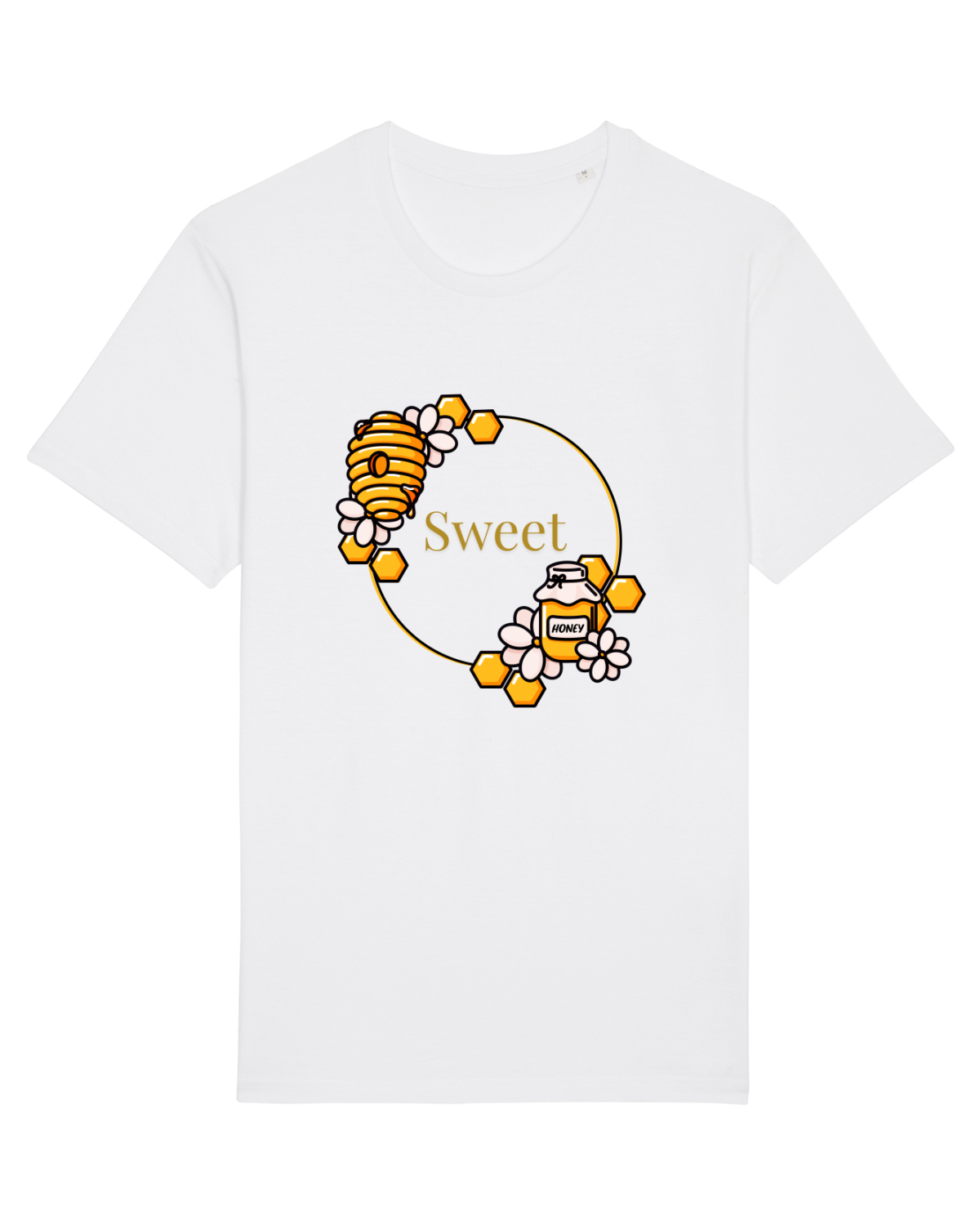 Tricou mânecă scurtă Unisex Rocker White