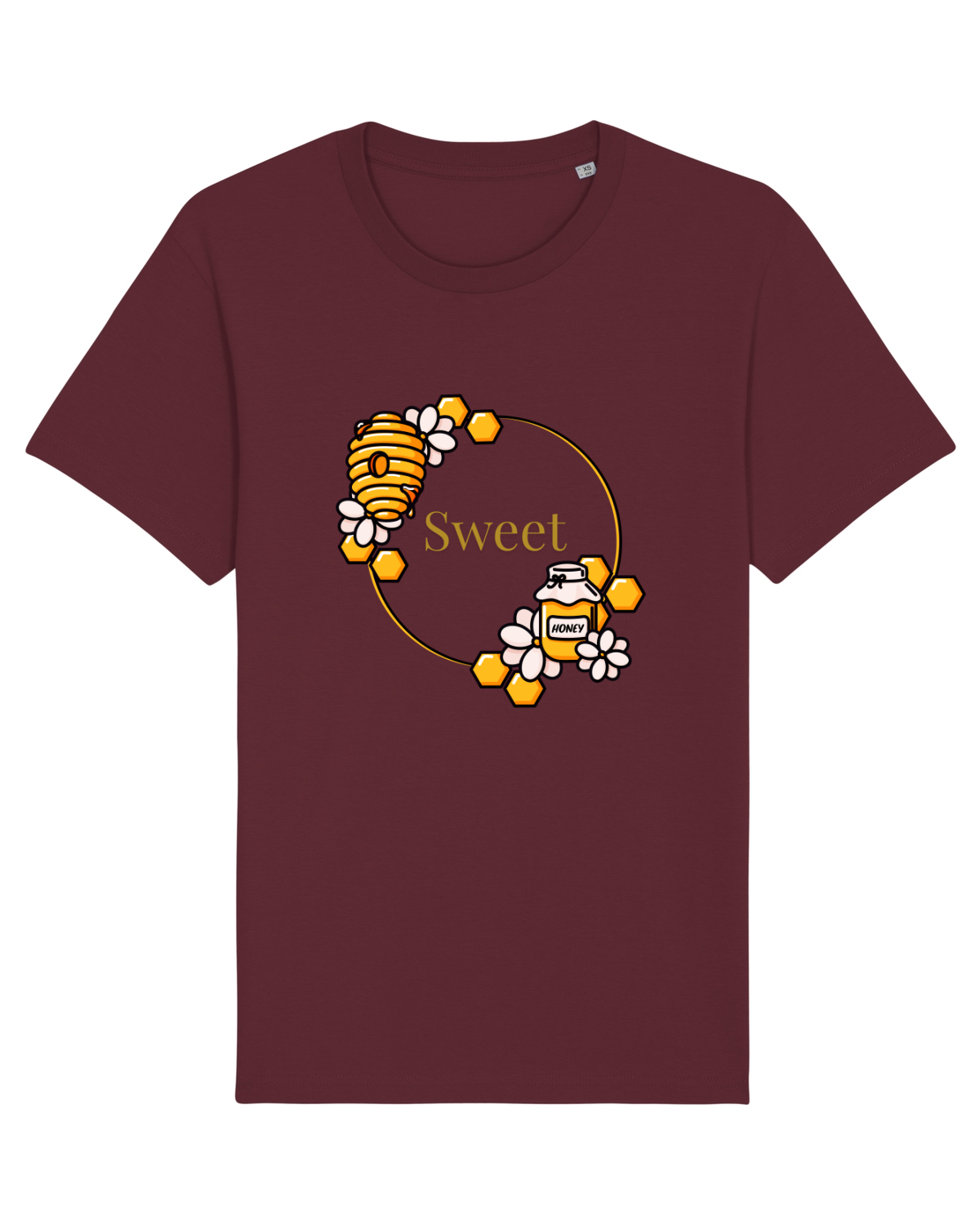 Tricou mânecă scurtă Unisex Rocker Burgundy