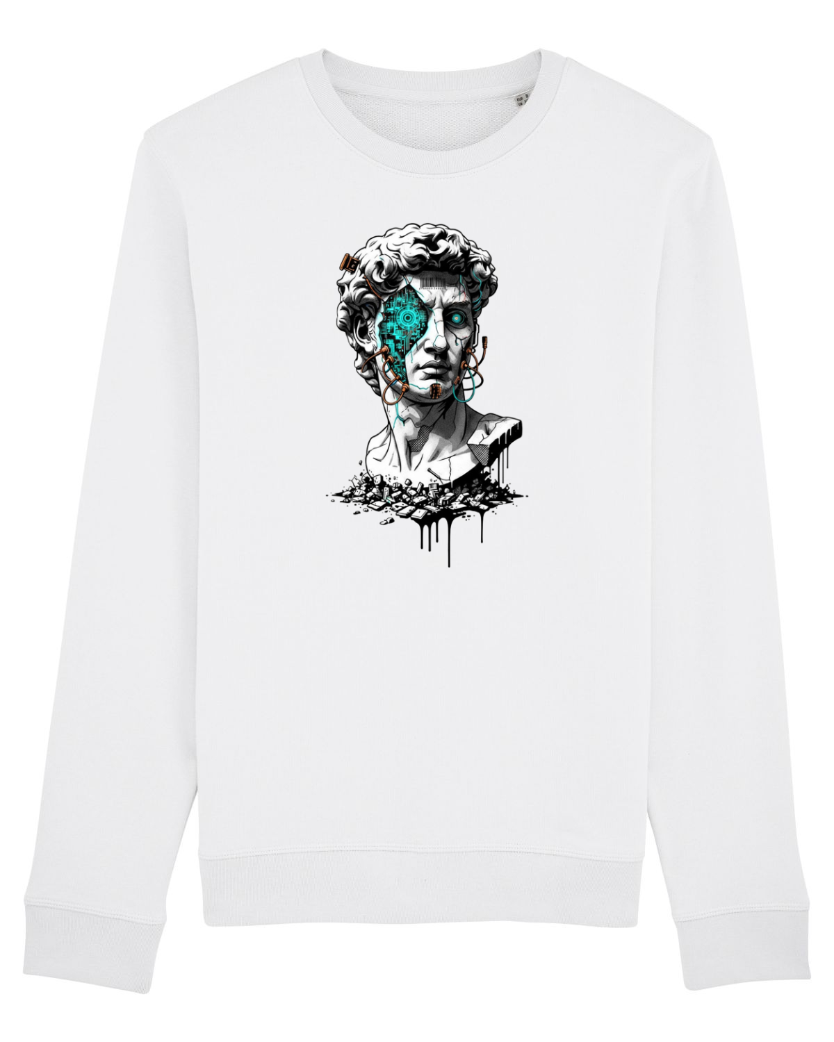 Bluză mânecă lungă Unisex Rise White