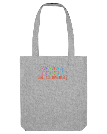 BINE FACI, BINE GASESTI - omuleti stick figure kicking a** Heather Grey