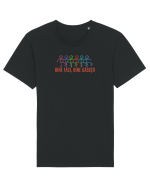 BINE FACI, BINE GASESTI - omuleti stick figure kicking a** Tricou mânecă scurtă Unisex Rocker
