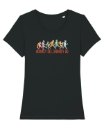 MONKEY SEE, MONKEY DO (rautatea / bunatatea se imita)  - maimute kicking a* Tricou mânecă scurtă guler larg fitted Damă Expresser