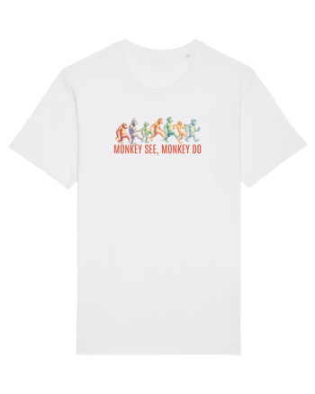 MONKEY SEE, MONKEY DO (rautatea / bunatatea se imita)  - maimute kicking a* White