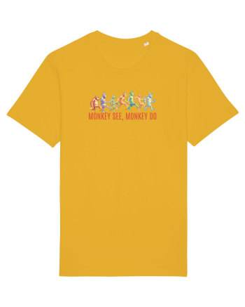 MONKEY SEE, MONKEY DO (rautatea / bunatatea se imita)  - maimute kicking a* Spectra Yellow