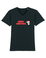 Merry Christmas  Tricou mânecă scurtă guler V Bărbat Presenter