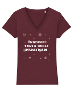 Traditie, turtă dulce imbratisari  Tricou mânecă scurtă guler V Damă Evoker