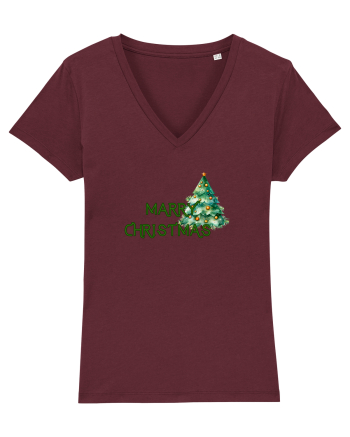 Merry Christmas  Burgundy