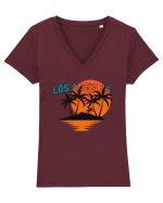 Los Angeles  Tricou mânecă scurtă guler V Damă Evoker