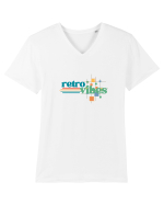 Retro vibse Tricou mânecă scurtă guler V Bărbat Presenter