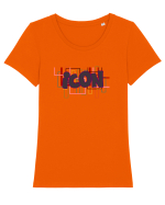 Icon  Tricou mânecă scurtă guler larg fitted Damă Expresser