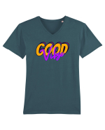 Good vibse  Tricou mânecă scurtă guler V Bărbat Presenter
