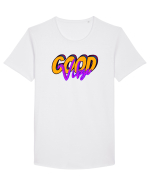 Good vibse  Tricou mânecă scurtă guler larg Bărbat Skater