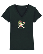 BROCCO LEE - ARTE MARTIALE - BROCCOLI Tricou mânecă scurtă guler V Damă Evoker