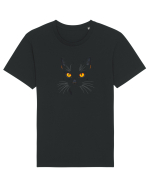 PISICA NEAGRA OCHI PORTOCALII Tricou mânecă scurtă Unisex Rocker