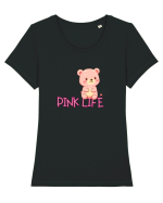 PINK LIFE  Tricou mânecă scurtă guler larg fitted Damă Expresser