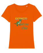 Extinct? Not my style  Tricou mânecă scurtă guler larg fitted Damă Expresser
