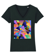 Abstract  Tricou mânecă scurtă guler V Damă Evoker
