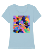 Abstract  Tricou mânecă scurtă guler larg fitted Damă Expresser