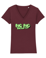 Ho Ho hold up Tricou mânecă scurtă guler V Damă Evoker