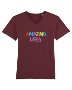Ameizing life Tricou mânecă scurtă guler V Bărbat Presenter