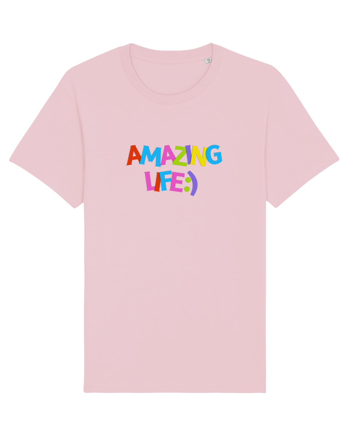 Tricou mânecă scurtă Unisex Rocker Cotton Pink