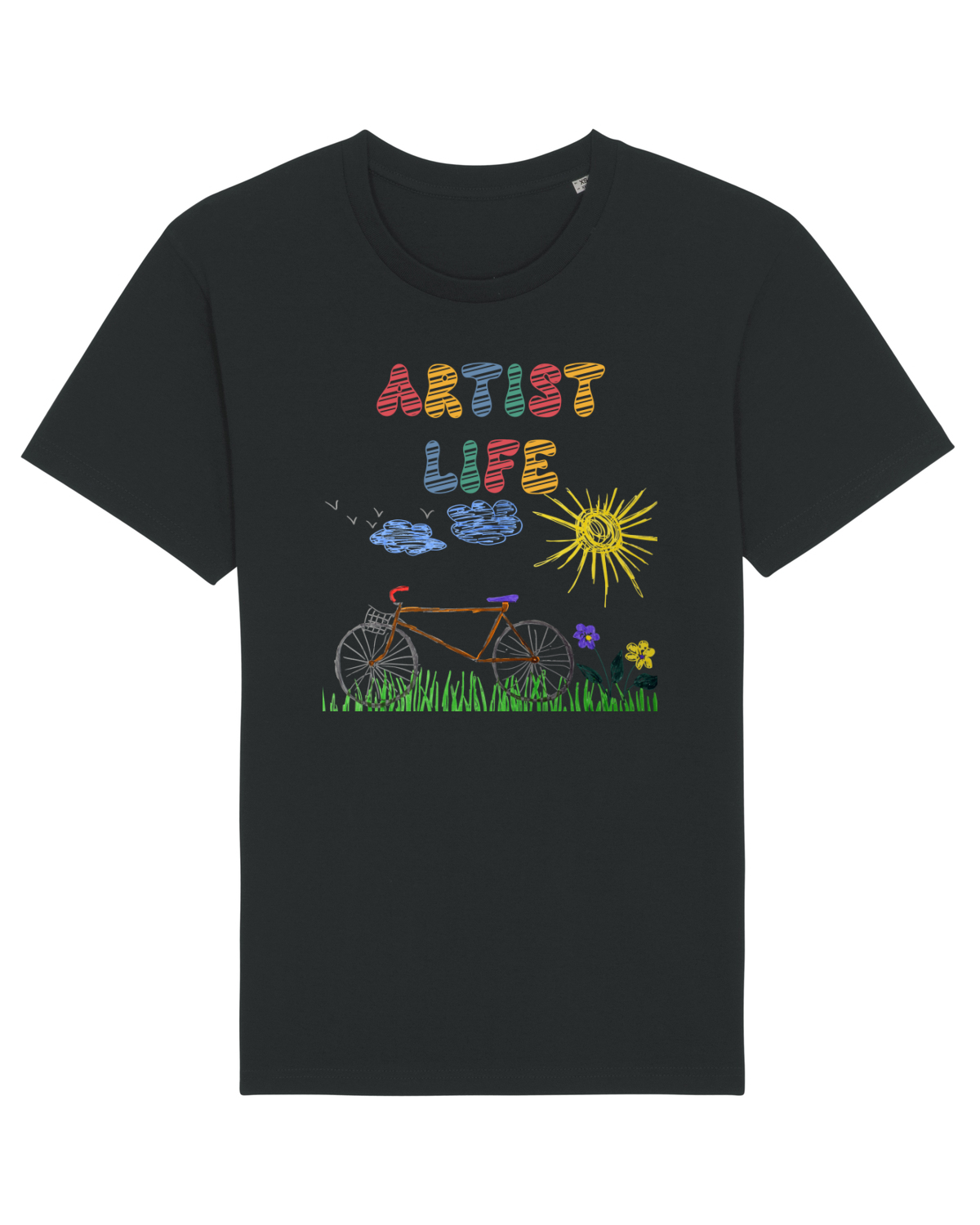 Tricou mânecă scurtă Unisex Rocker Black