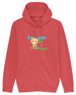 Be you, be uniqe  Hanorac cu fermoar Unisex Connector