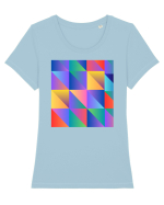 Abstract  Tricou mânecă scurtă guler larg fitted Damă Expresser