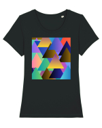 Abstract  Tricou mânecă scurtă guler larg fitted Damă Expresser